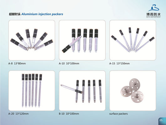Résistant à l'eau 13*150mm A15 emballeur d'injection en alliage en aluminium avec matériau de base