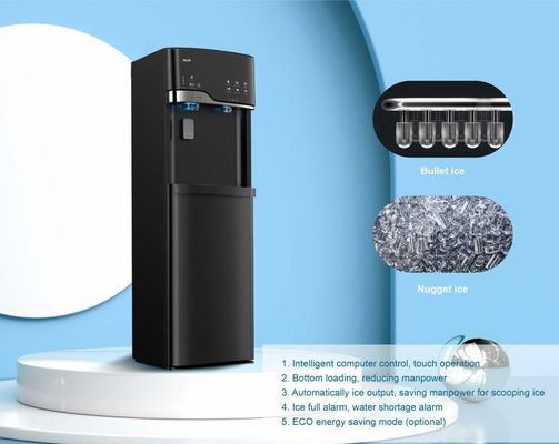 Distributeur d'eau debout de grande capacité avec fabricant de glace à billes et à pépites personnalisable