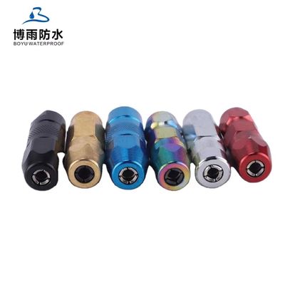 Couplings noirs, pommettes pour emballage par injection, connecteurs de conception traditionnels en bleu