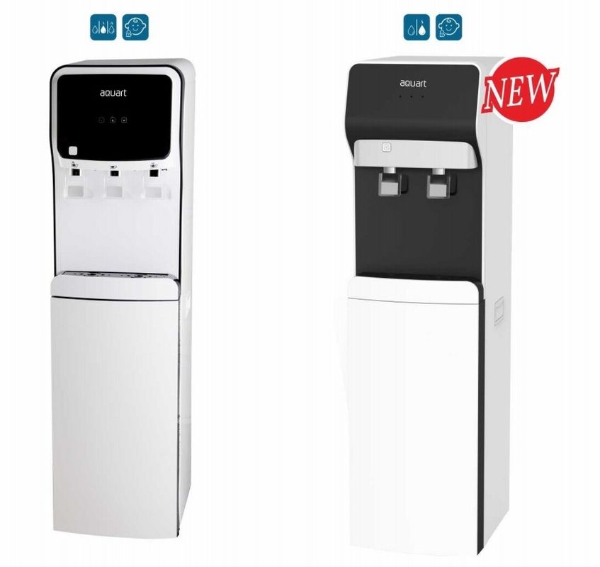 Dispensateur d'eau chaude et froide par tuyauterie avec installation de support et refroidissement par compresseur